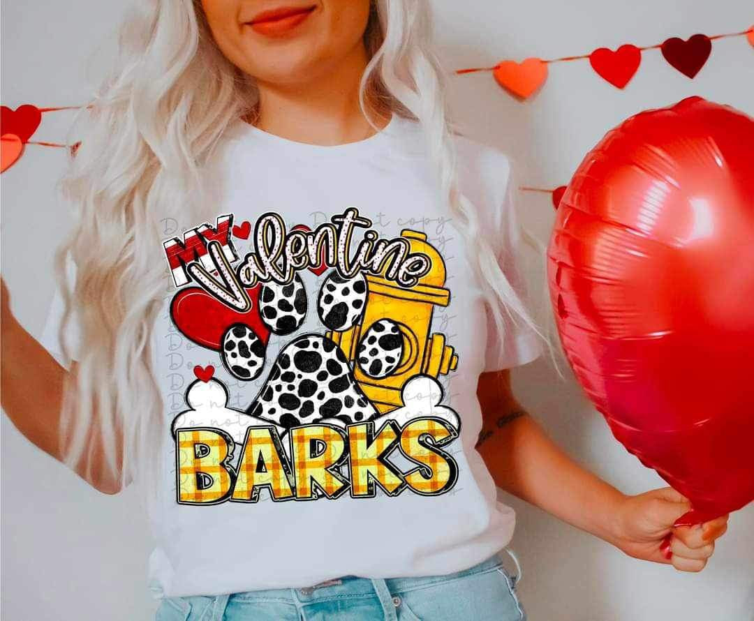 My valentine barks 16790 DTF Transfer