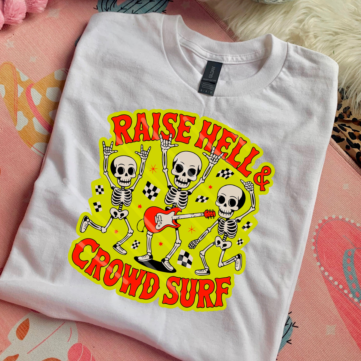 Raise Hell & Crown Surf Skellies (saved) 110445 DTF transfer