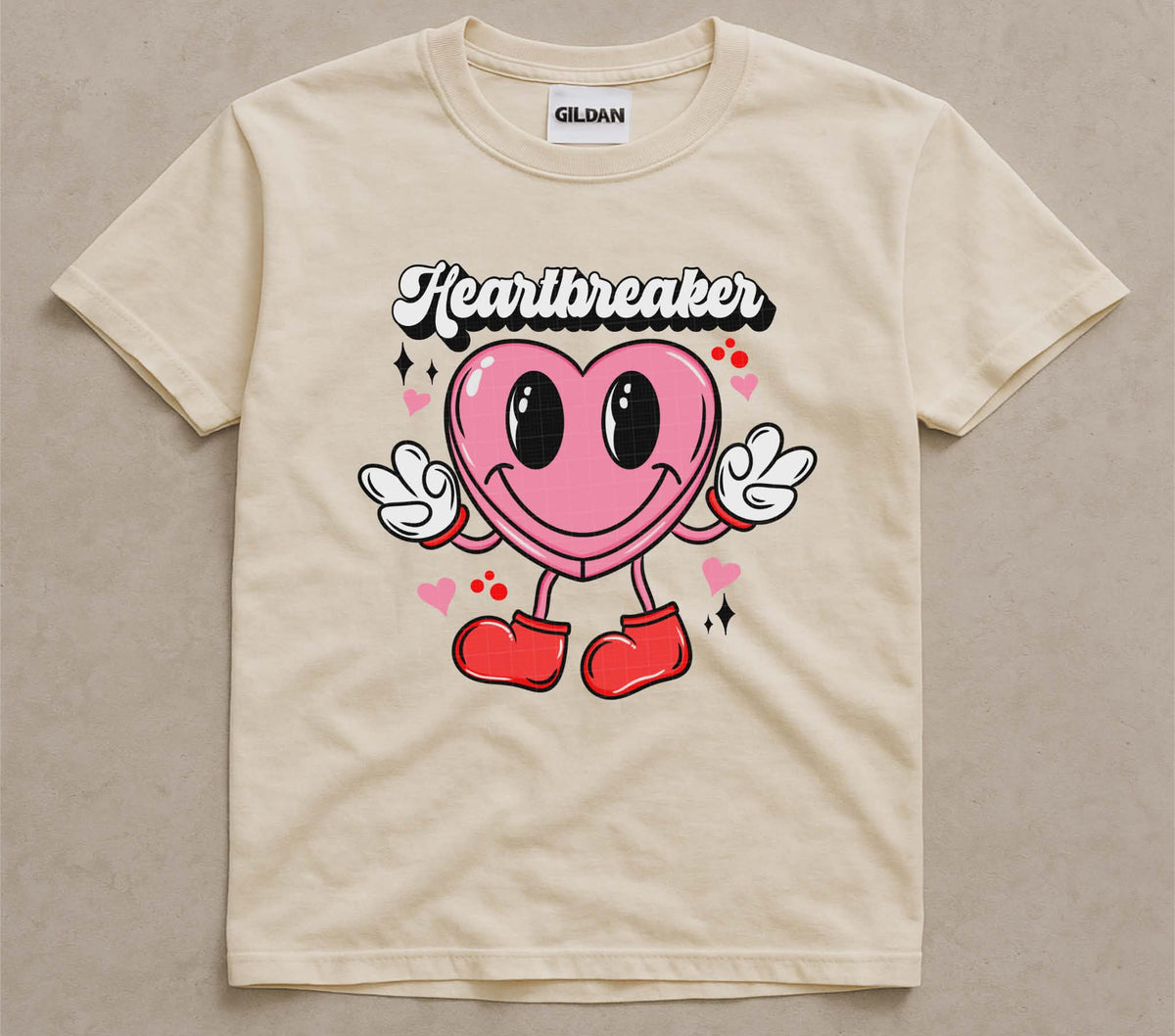 Heartbreaker pink (Linda) DTF transfer