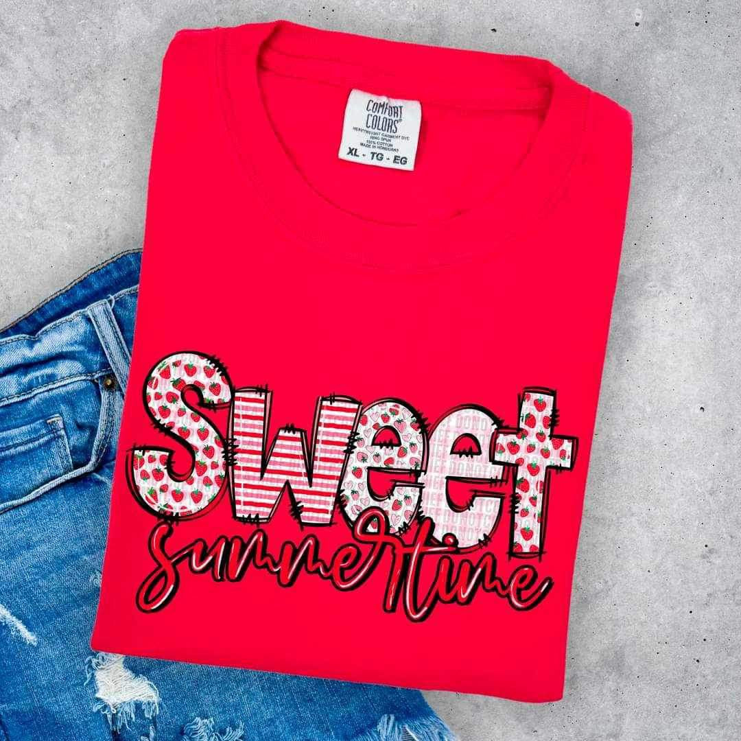 Sweet summertime strawberry font 26455 DTF transfer