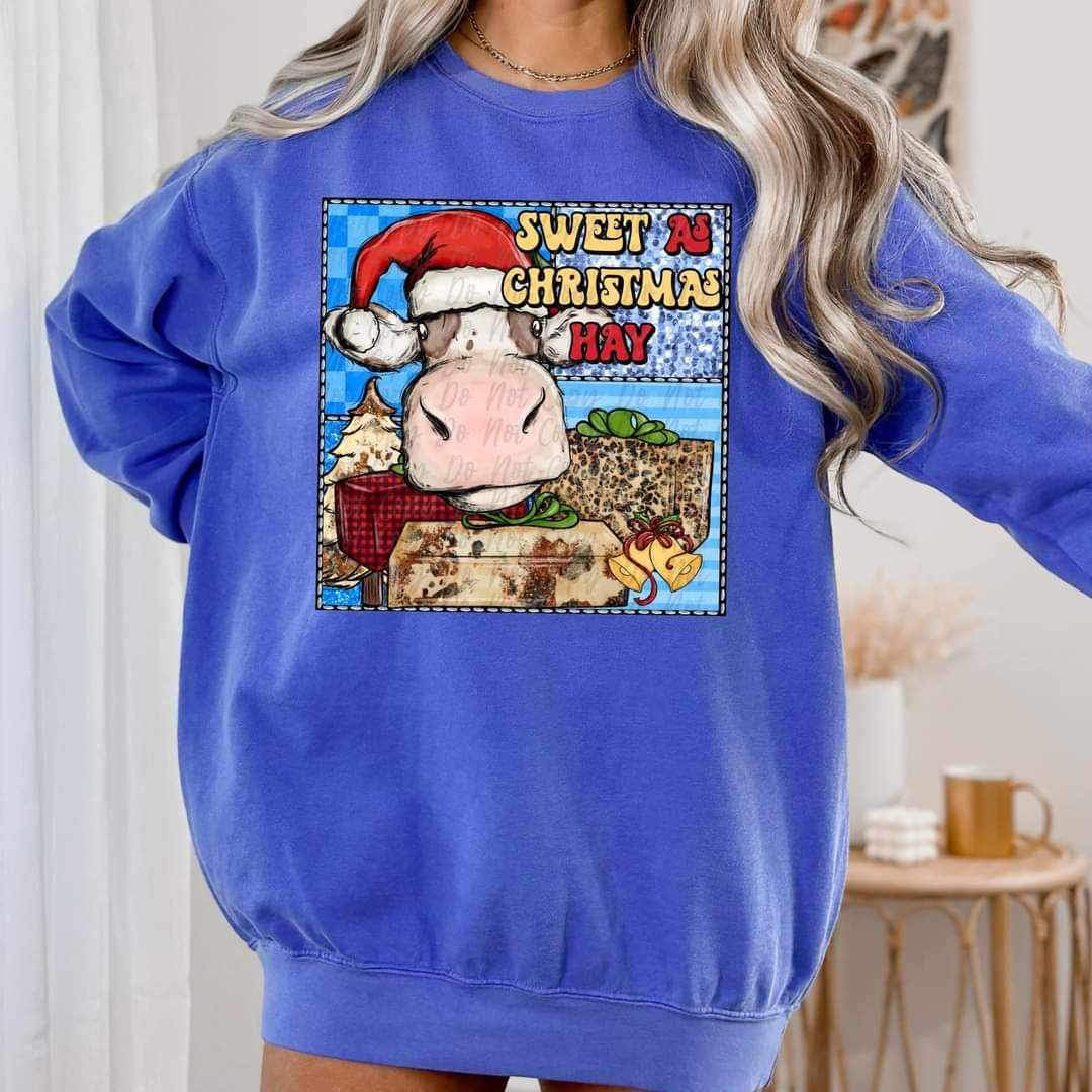 Sweet as Christmas hay cow and gifts (VIRGO) 16849 DTF Transfer