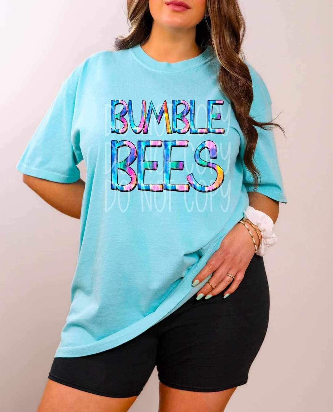 Bumblebees tie dye font 26487 DTF transfer