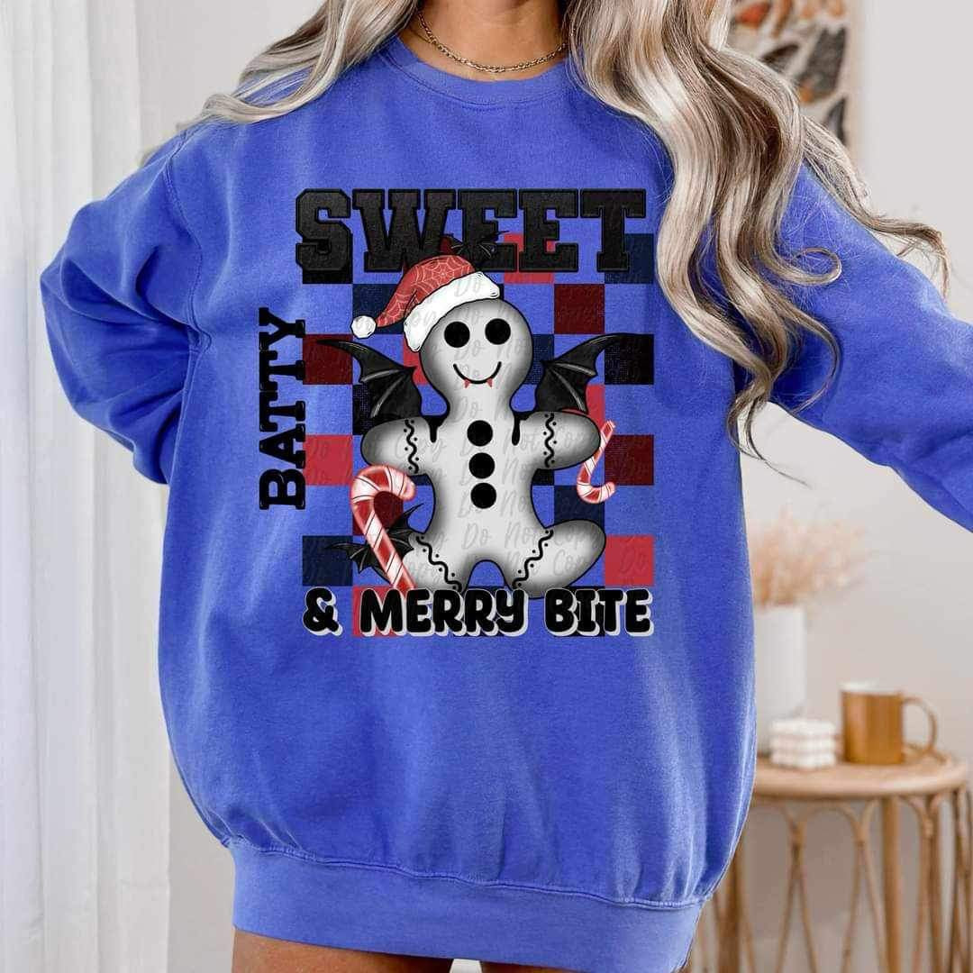 Sweet batty and merry bite vampire gingerbread man (VIRGO) 16845 DTF Transfer