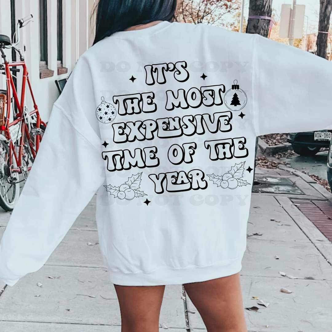 Its the most expensive time of the year black outline (VIRGO) 16826 DTF Transfer