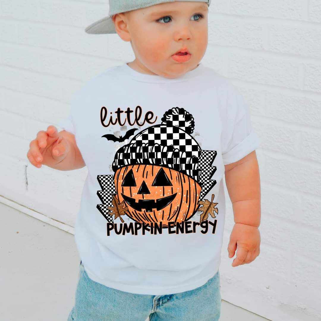 Little pumpkin energy checkered beanie (VIRGO) 36579 DTF transfer