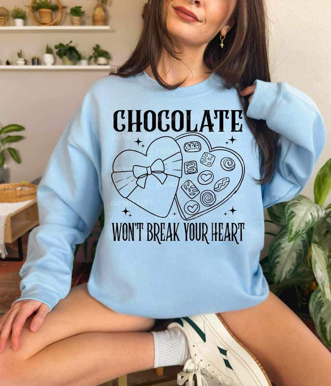 Chocolate wont break your heart BLACK (LYTTLE) 16861 DTF Transfer