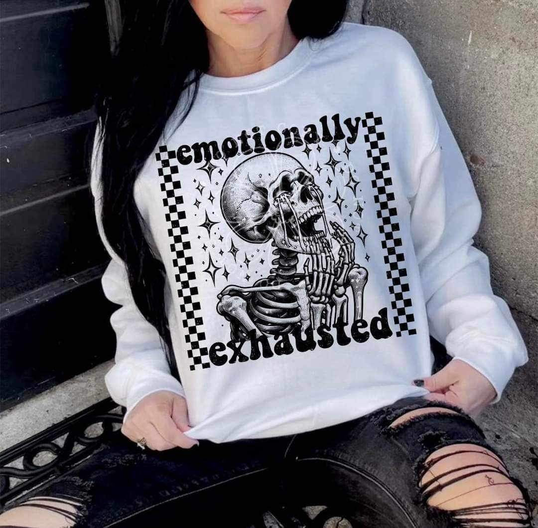 Emotionally exhausted skellie (LYTTLE) 26497 DTF transfer
