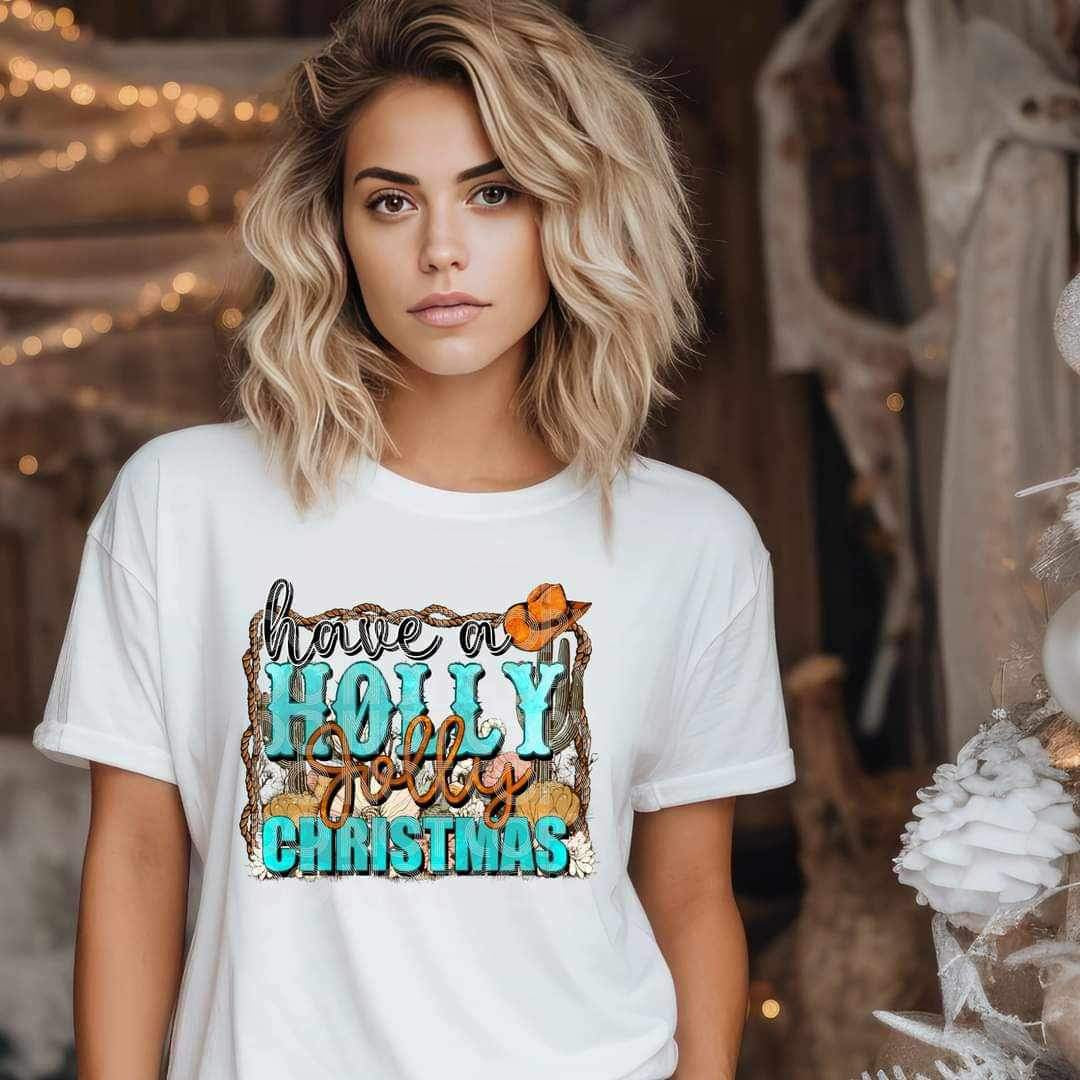 Have a holly jolly Christmas western 16898 DTF Transfer