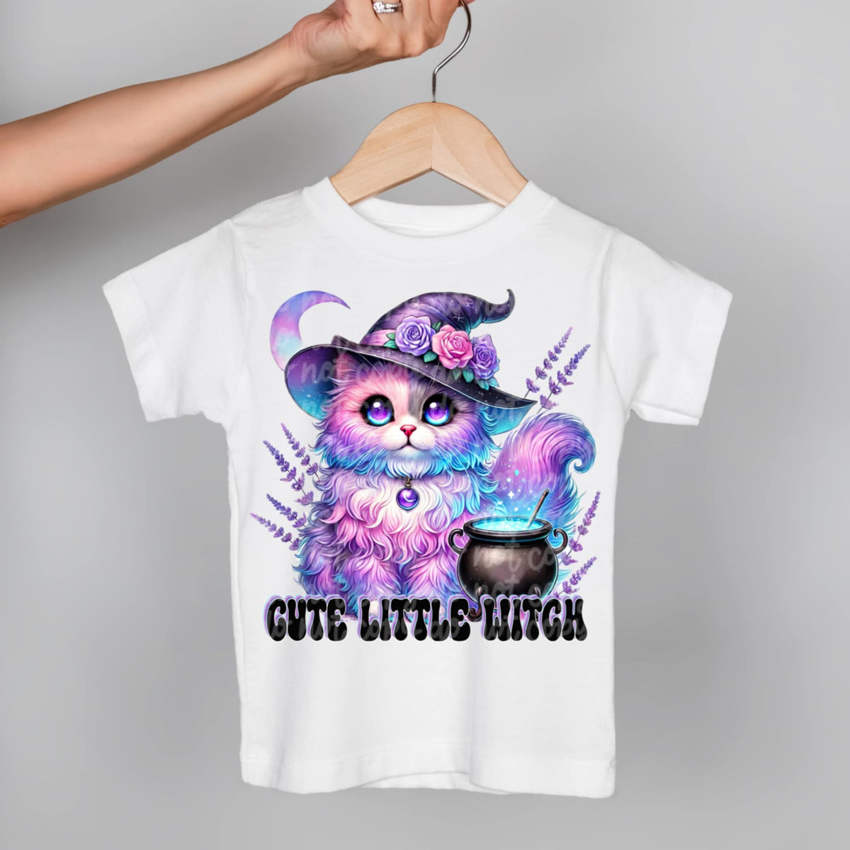 Cute Little Witch Cat (DD) DTF transfer