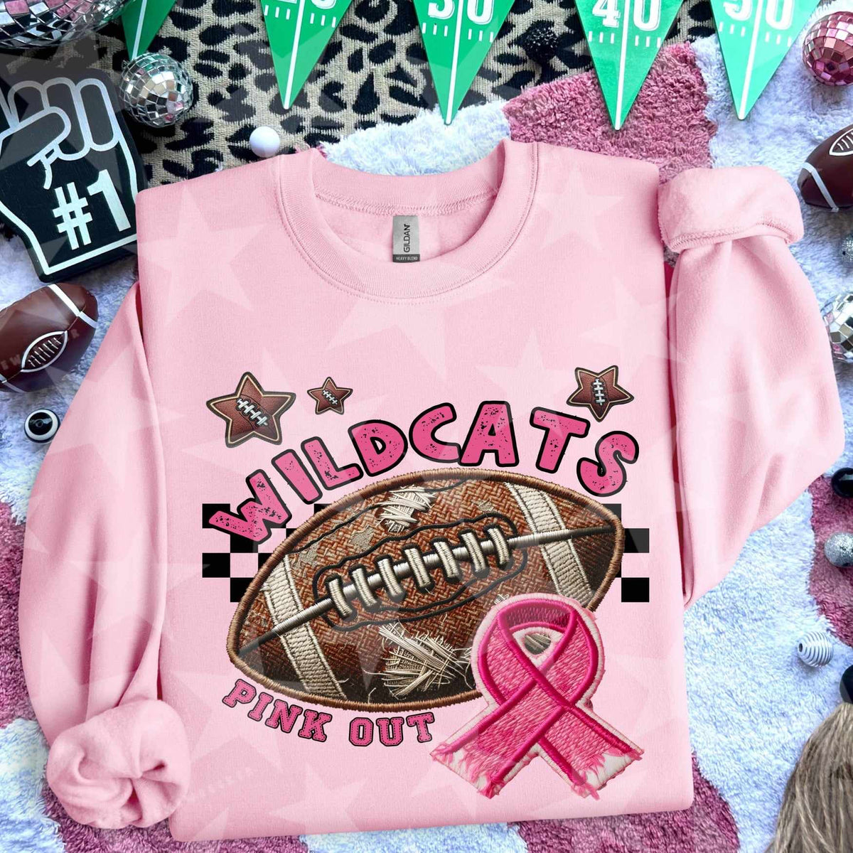 Wildcats pink out football (HW) 58125 DTF transfer