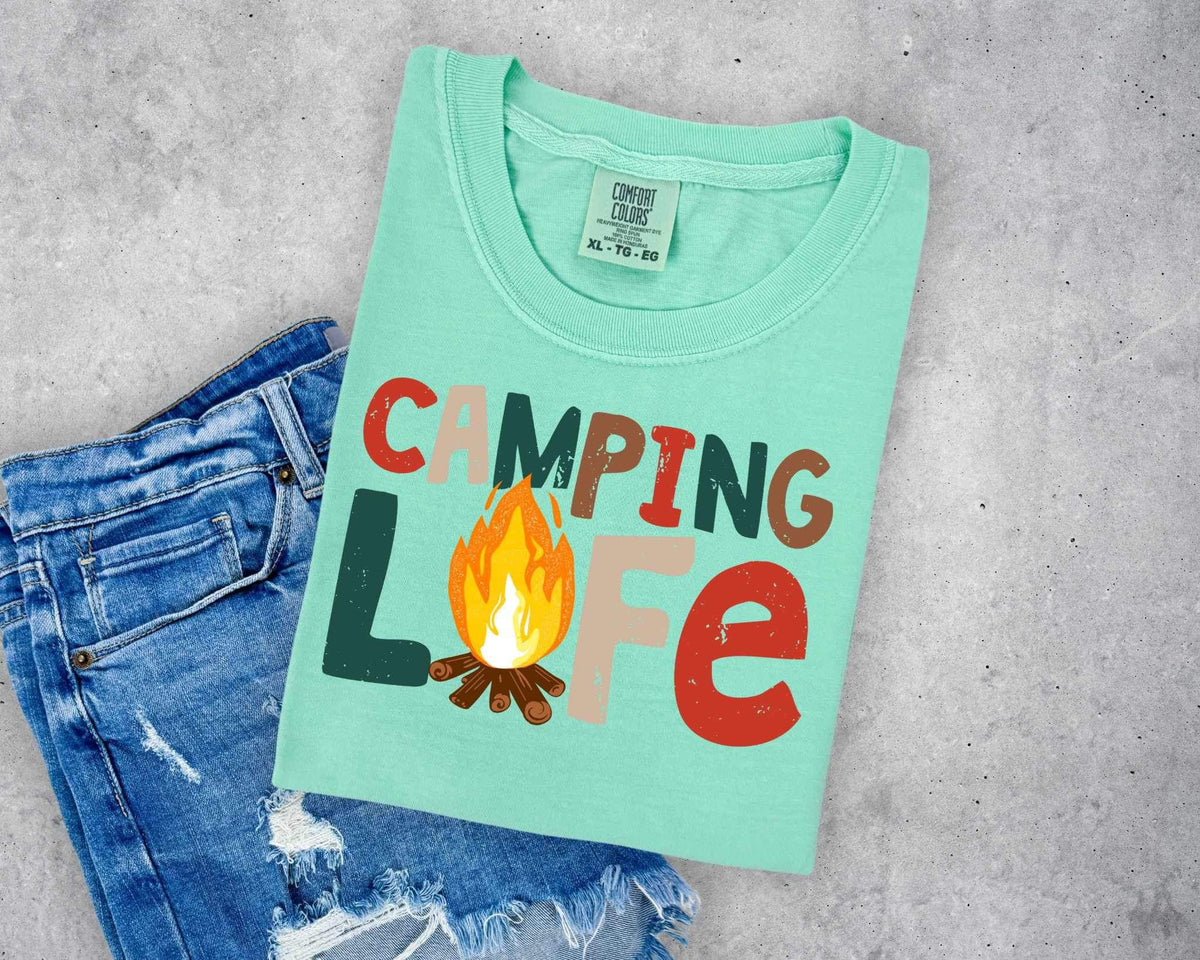Camping life grunge  26509 DTF transfer