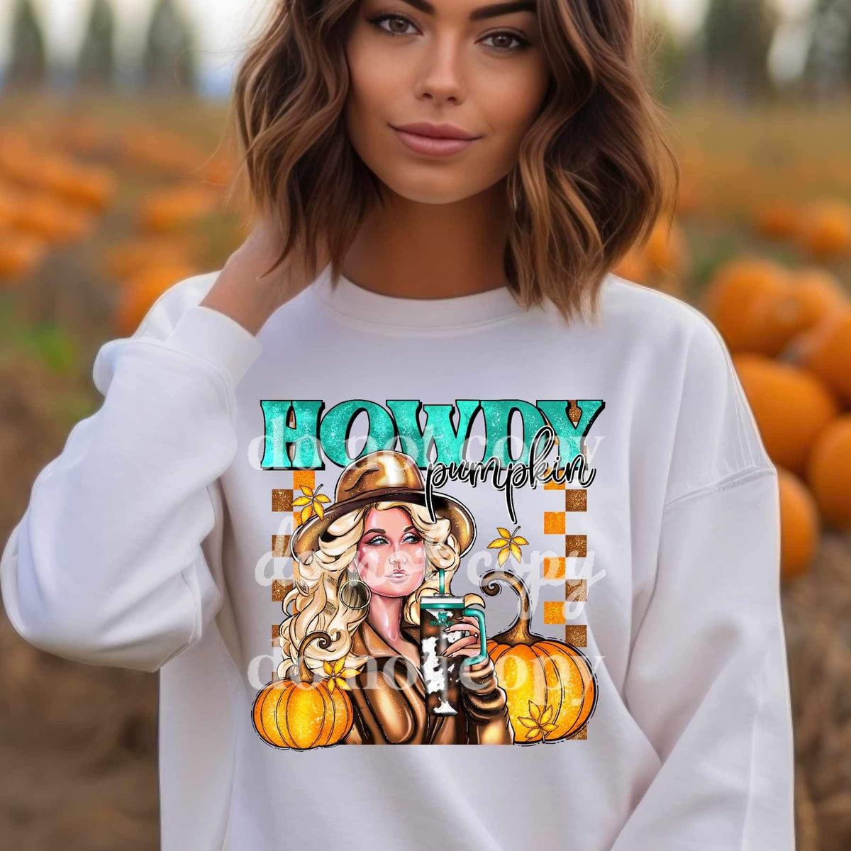 Howdy pumpkin 16947 DTF Transfer