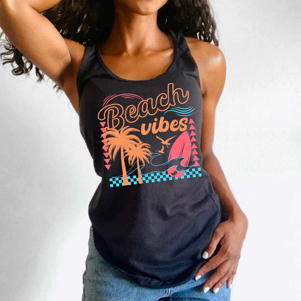 Beach vibes retro colors (CSC) 36658 DTF transfer