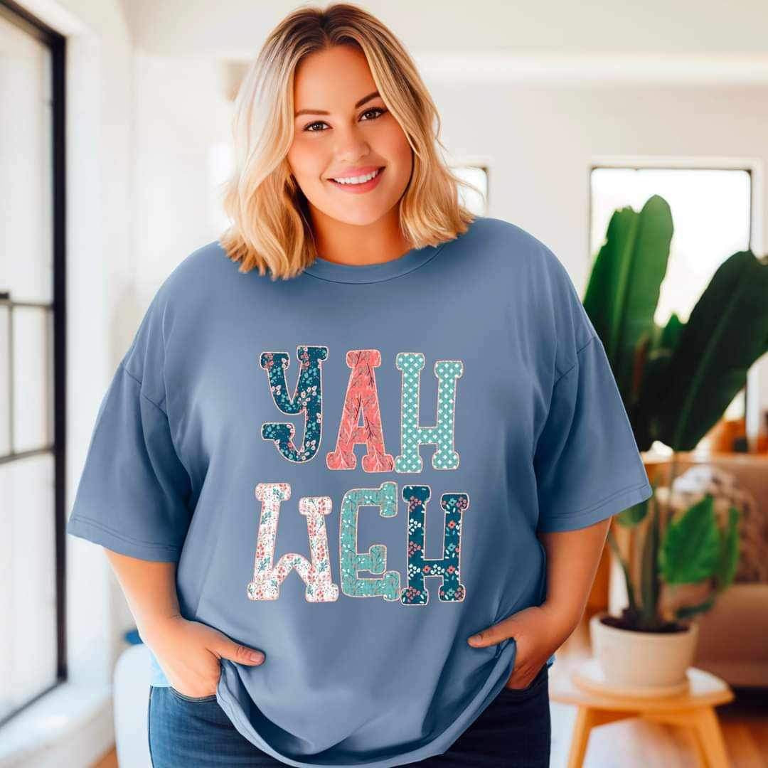 Yahweh patterned font 26536 DTF transfer