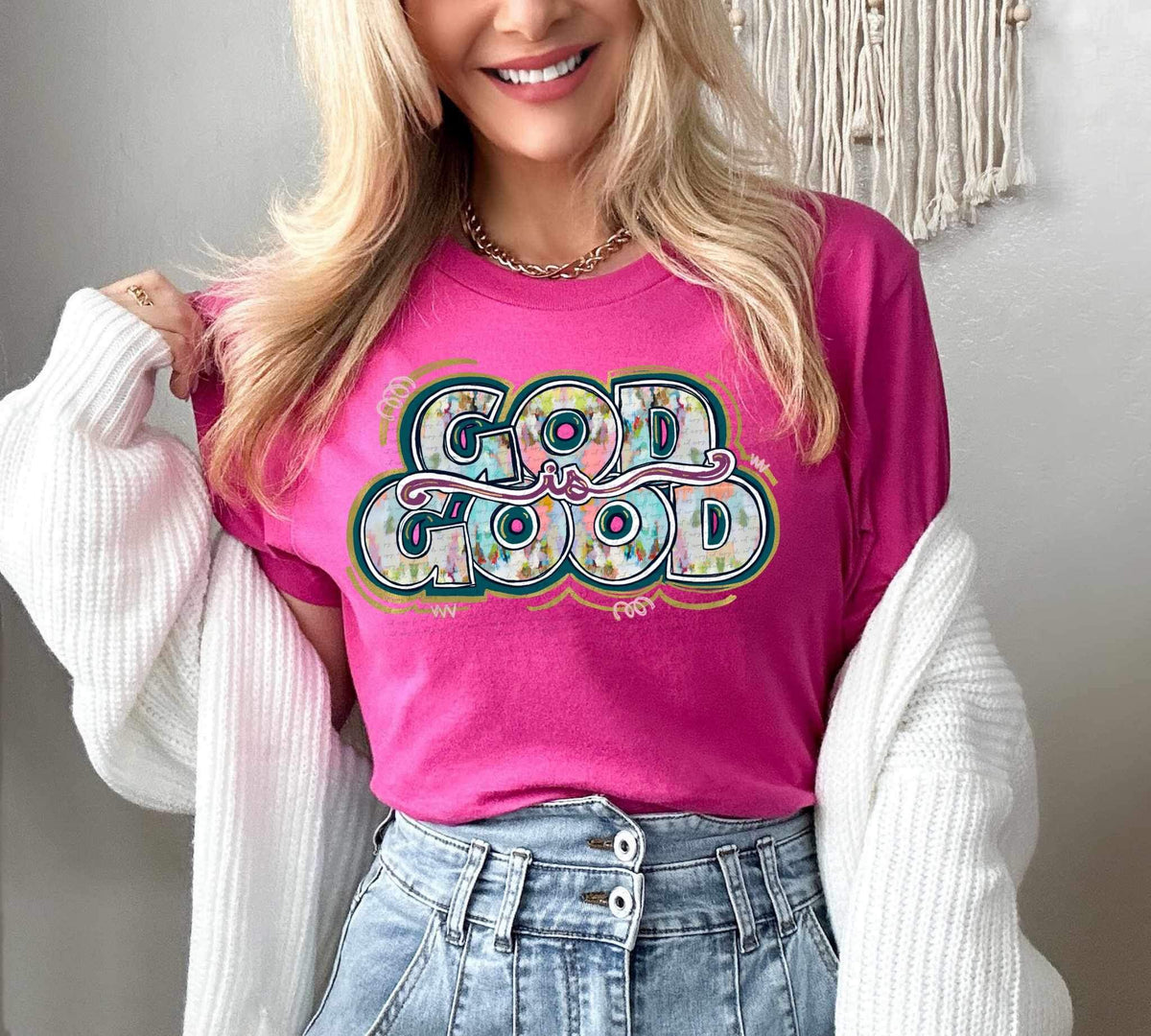 God is good colorful 26650 DTF transfer