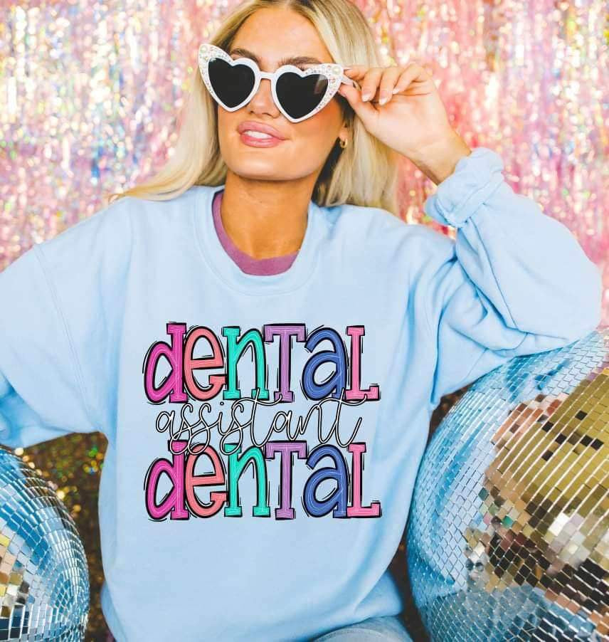 Dental assistant dental colorful 16907 DTF Transfer