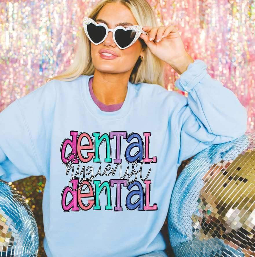 Dental hygienist dental colorful 16906 DTF Transfer