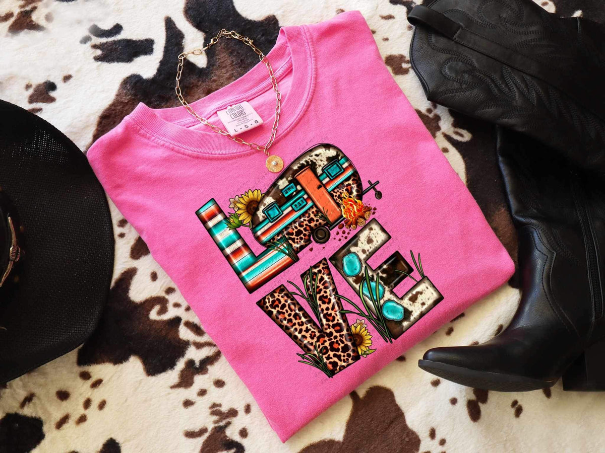 Love with camper 26633 DTF transfer