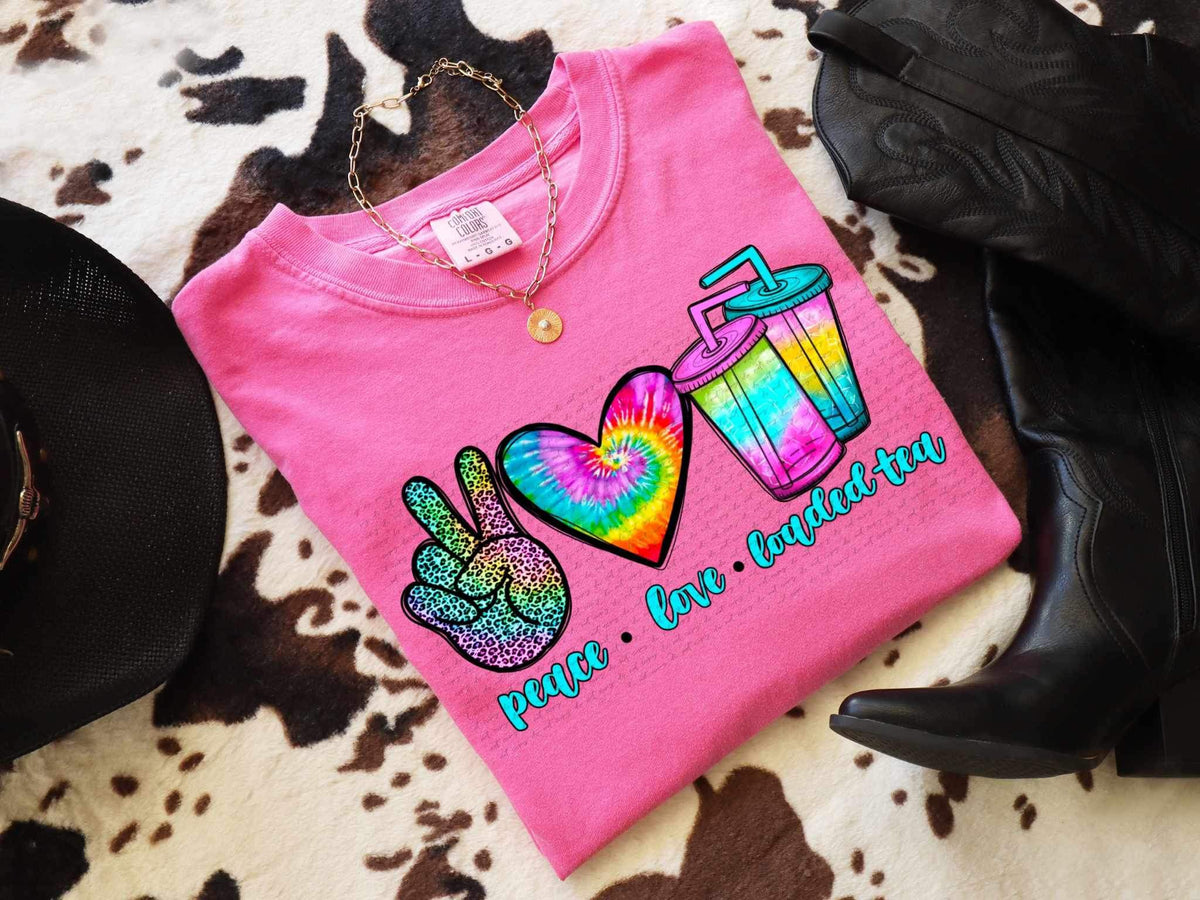 Peace love loaded tea 26630 DTF transfer