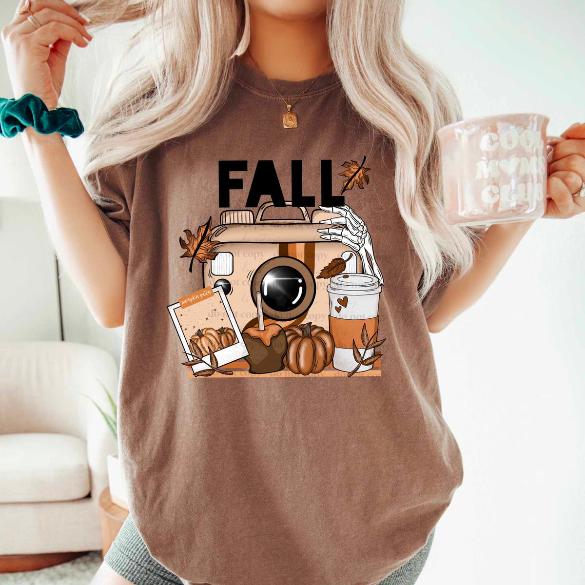 Fall polaroid camera (CSC) 36650 DTF transfer