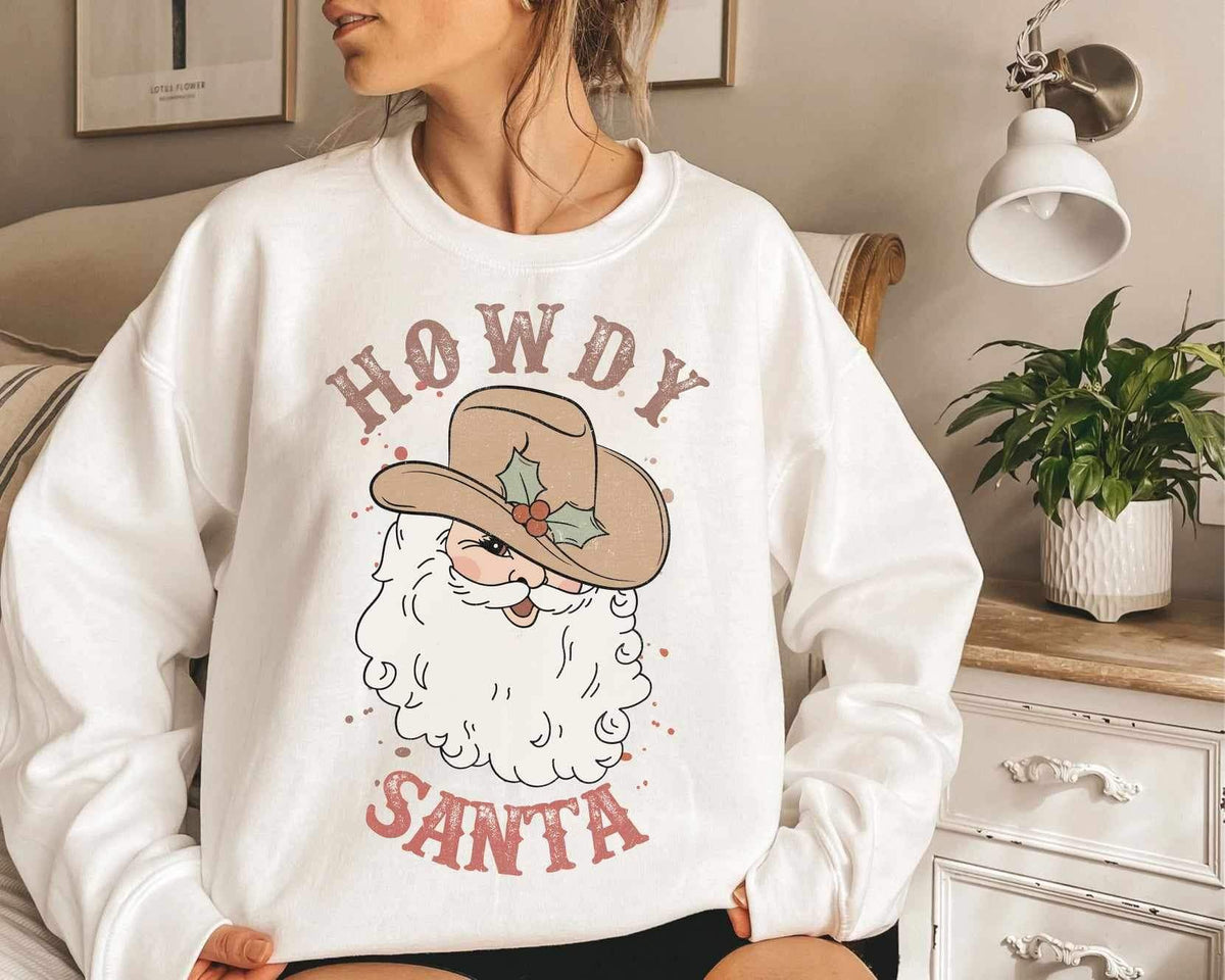 Howdy santa neutral colors with santa 16926 DTF Transfer
