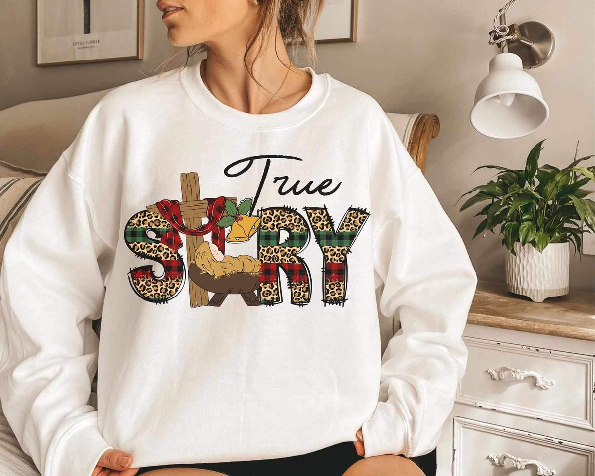True story baby in manger 16924 DTF Transfer