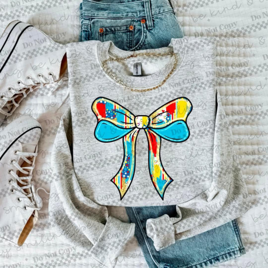 Autism bow (CMLD) 87112 DTF transfer