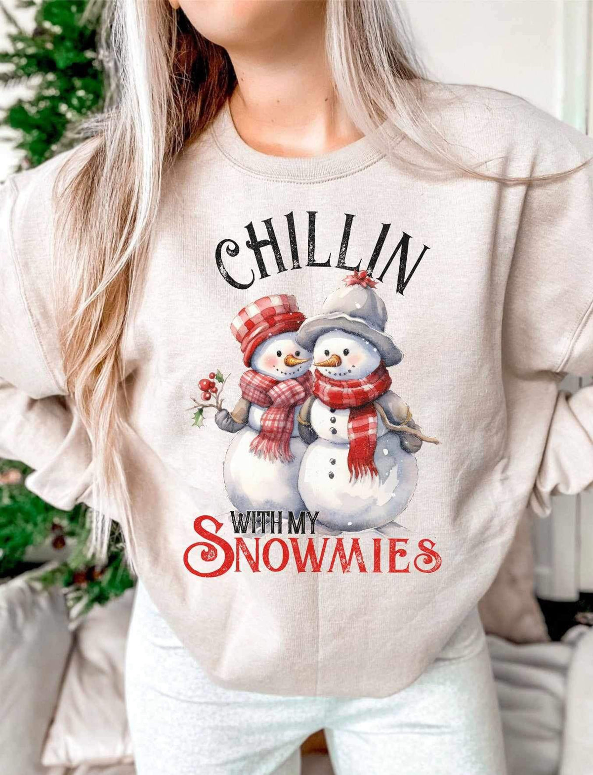 Chillin with my snowmies realistic snowmen 16920 DTF Transfer