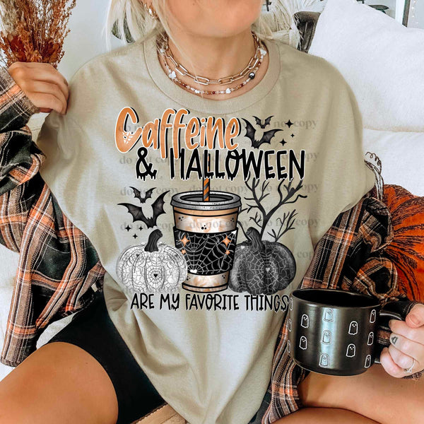 Caffeine & halloween are my favorite BLACK BATS (CSC) 36623 DTF transfer