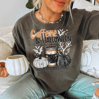 Caffeine & halloween are my favorite WHITE BATS (CSC) 36622 DTF transfer