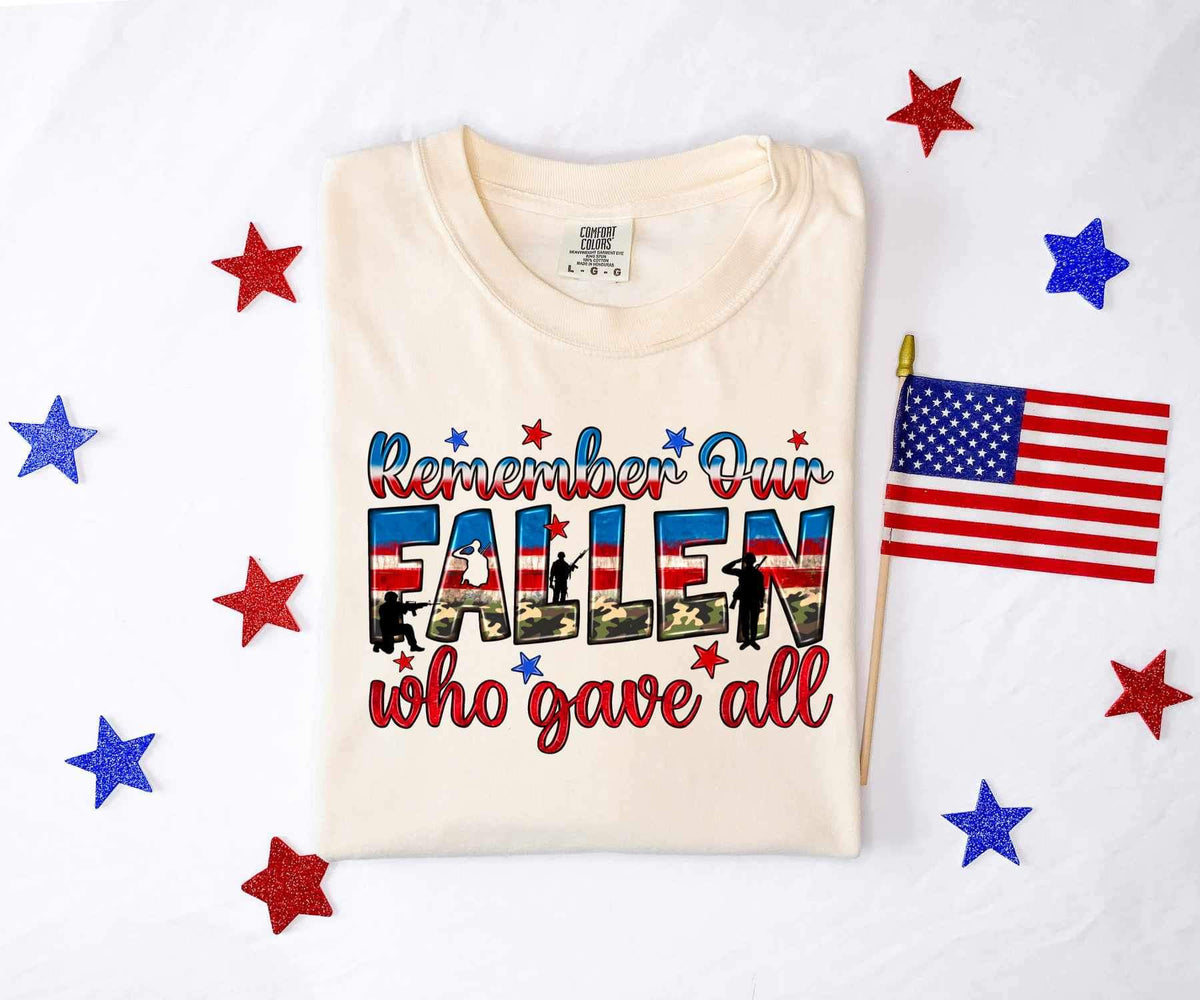 Remember our fallen who gave all 26598 DTF transfer