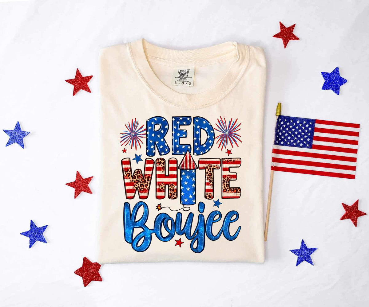 Red white boujee 26597 DTF transfer