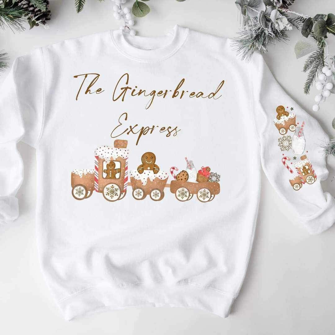 The gingerbread express train 16979 DTF Transfer