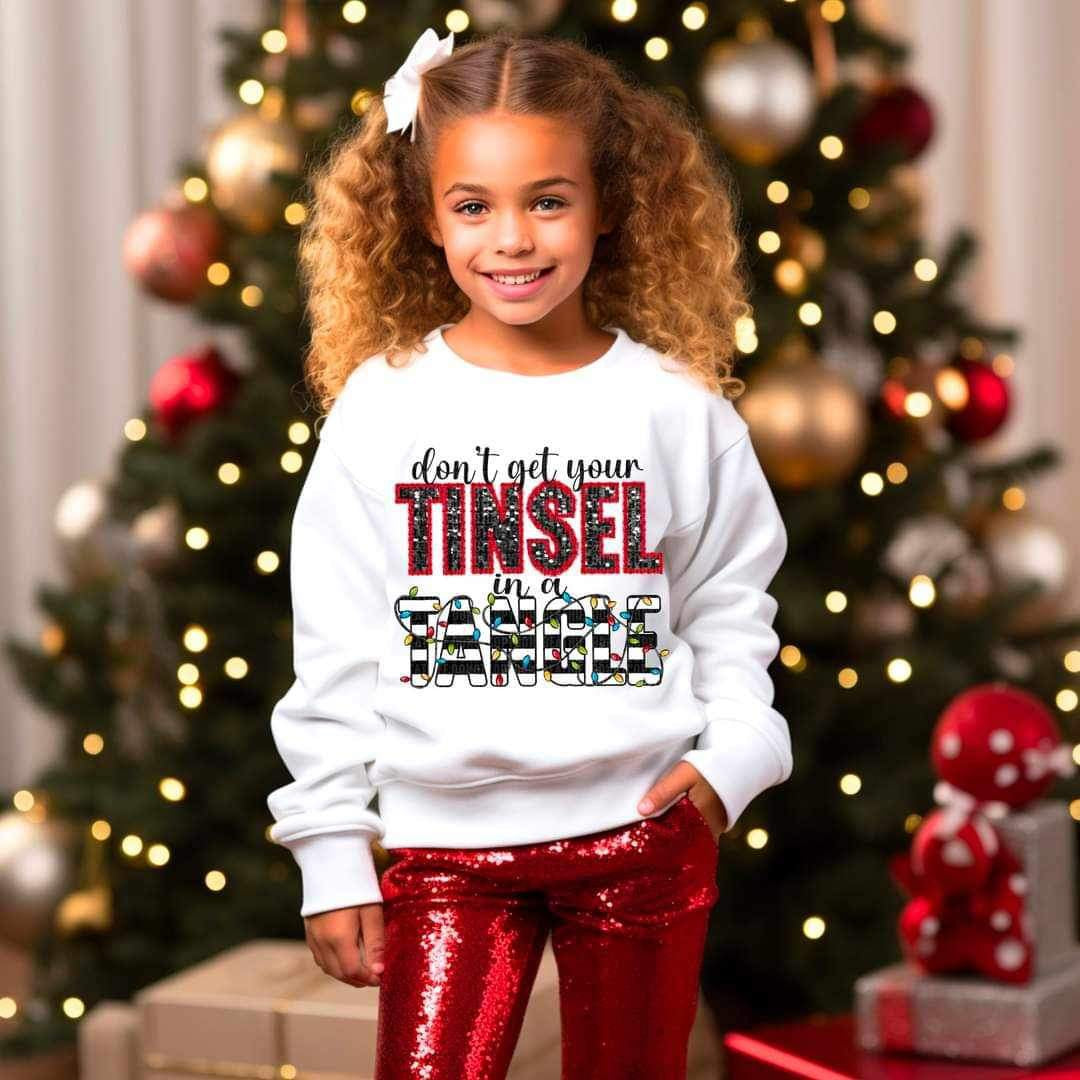 Don’t get your tinsel in a tangle sequin 16978 DTF Transfer