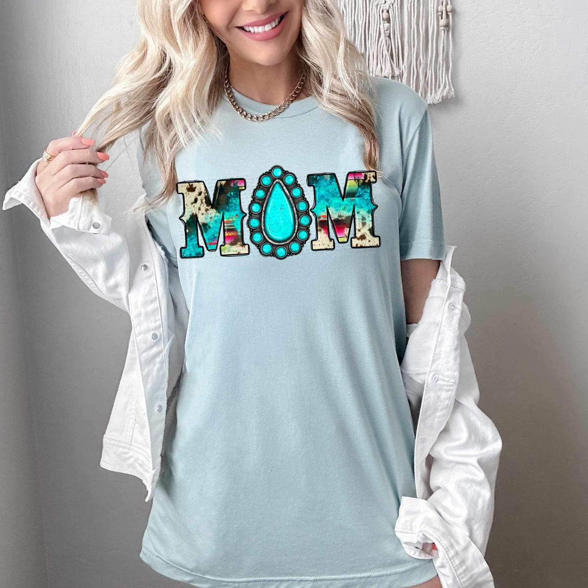 Mom turquoise 26658 DTF transfer
