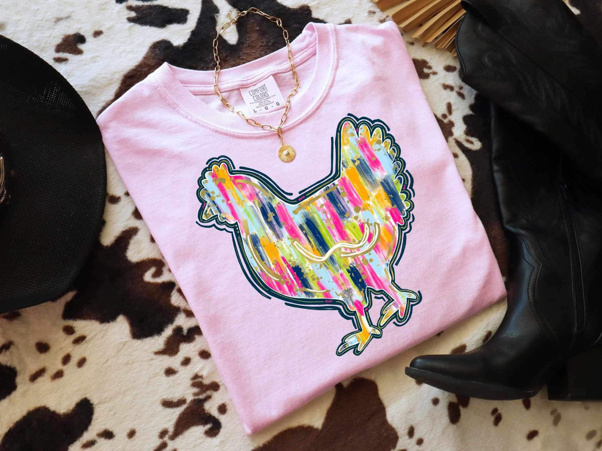 Chicken brushstroke 26660 DTF transfer