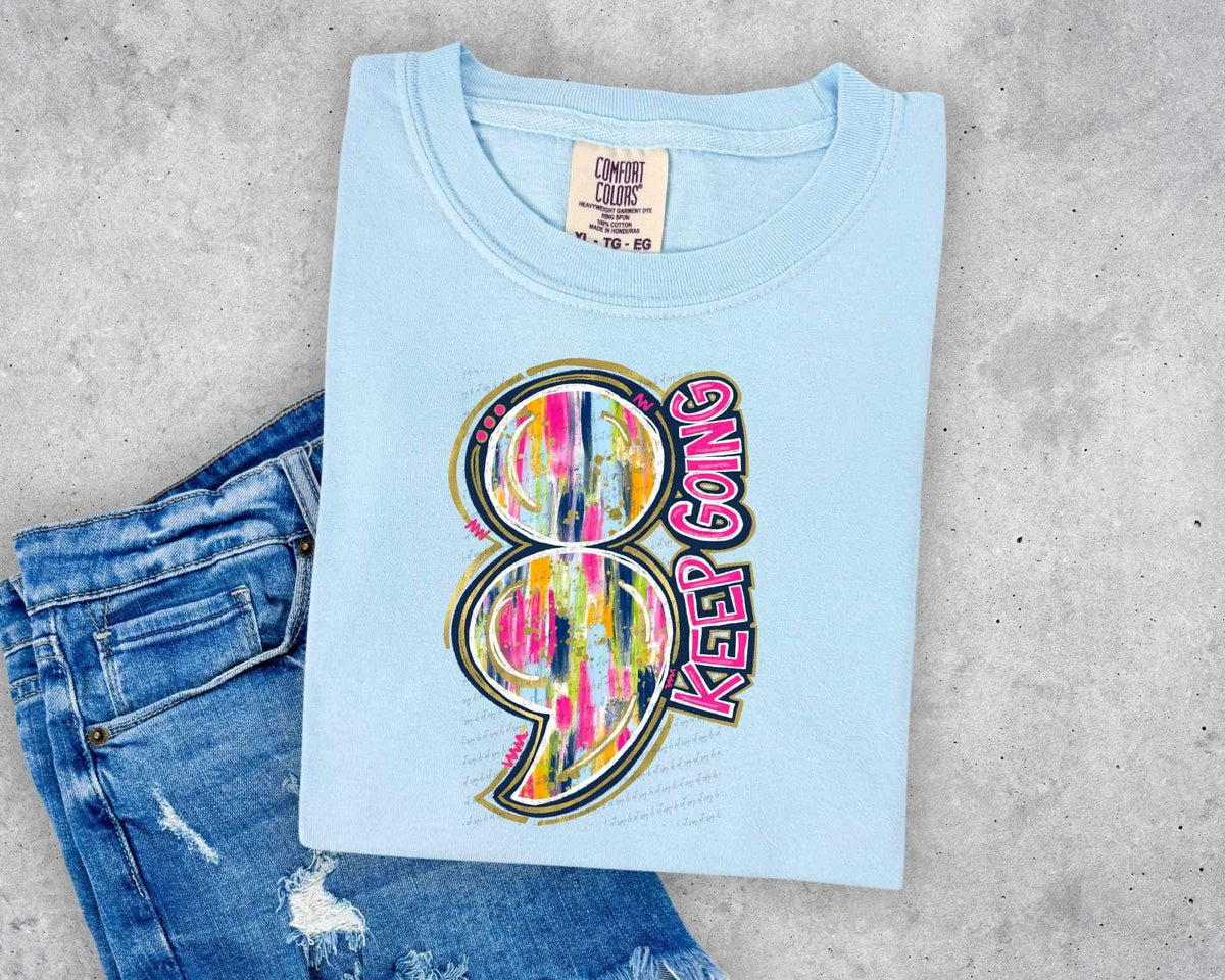 Keep going brushstroke semi colon 26639 DTF transfer