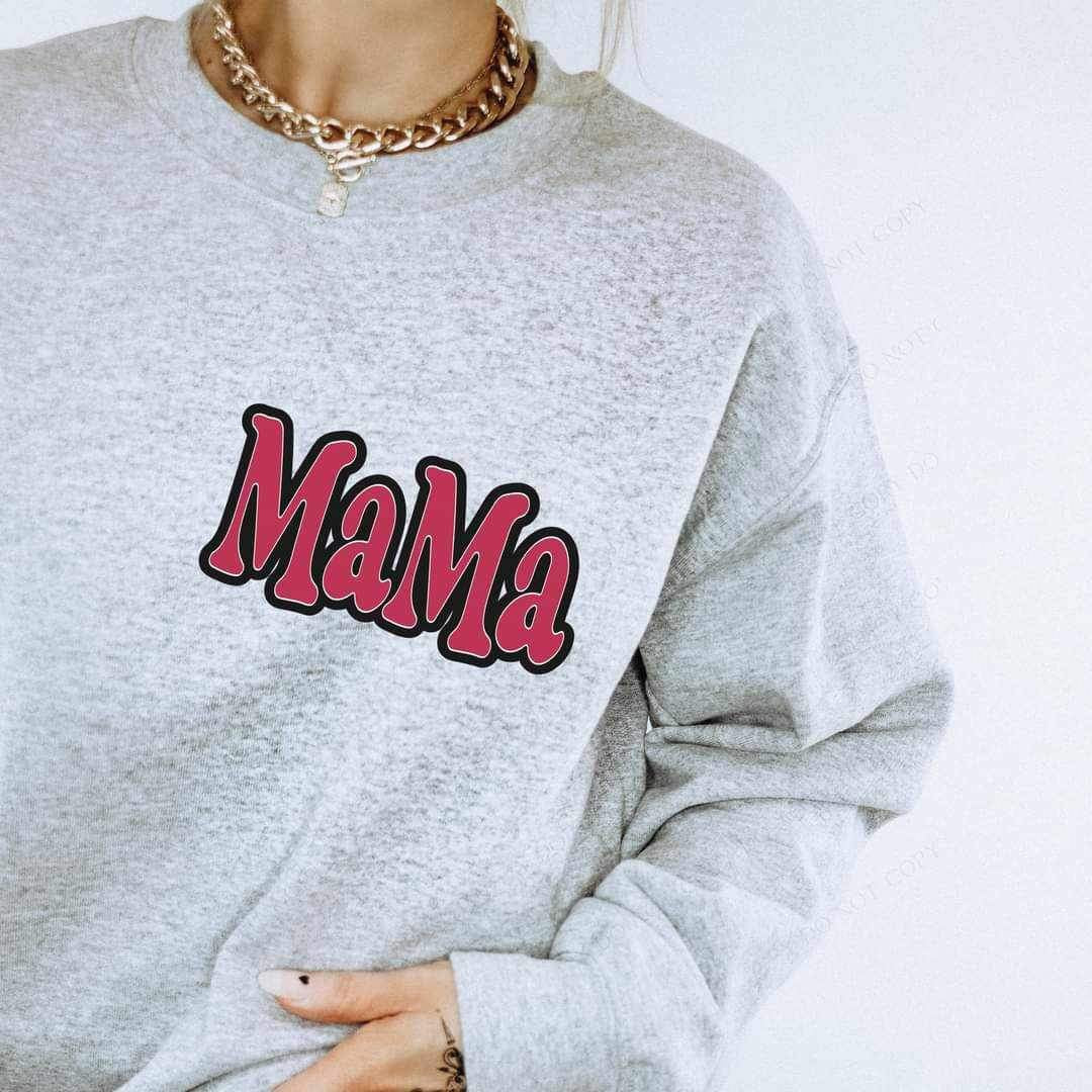 Mama magenta font black outline 17008 DTF TRANSFER