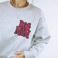 Dog mom magenta font black outline 17012 DTF TRANSFER