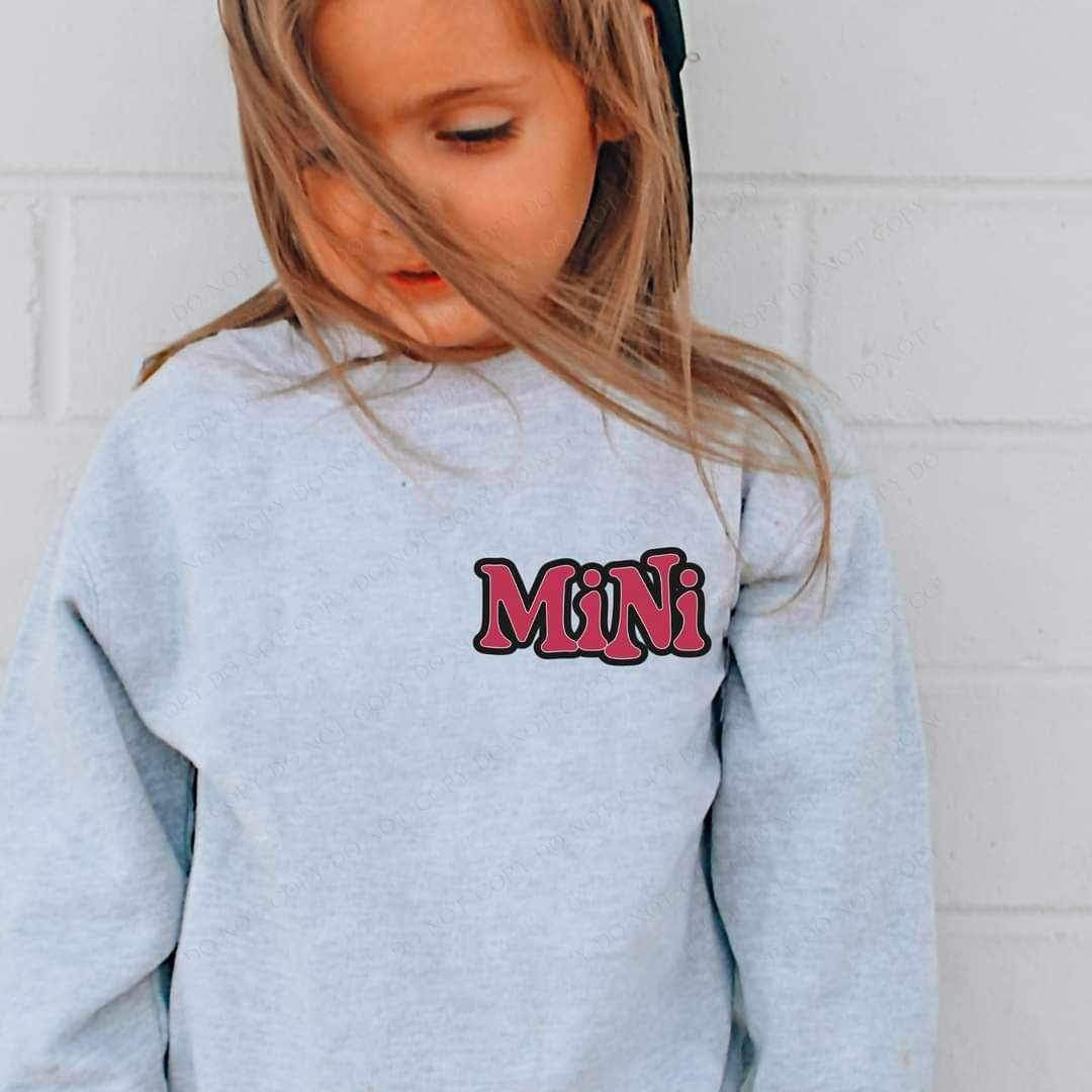 Mini magenta font black outline 17007 DTF TRANSFER