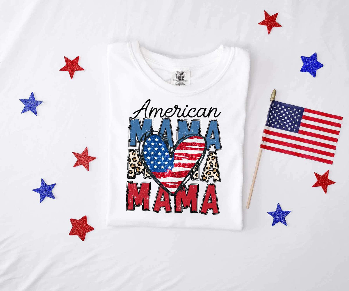 American mama stacked patriotic 26582 DTF transfer