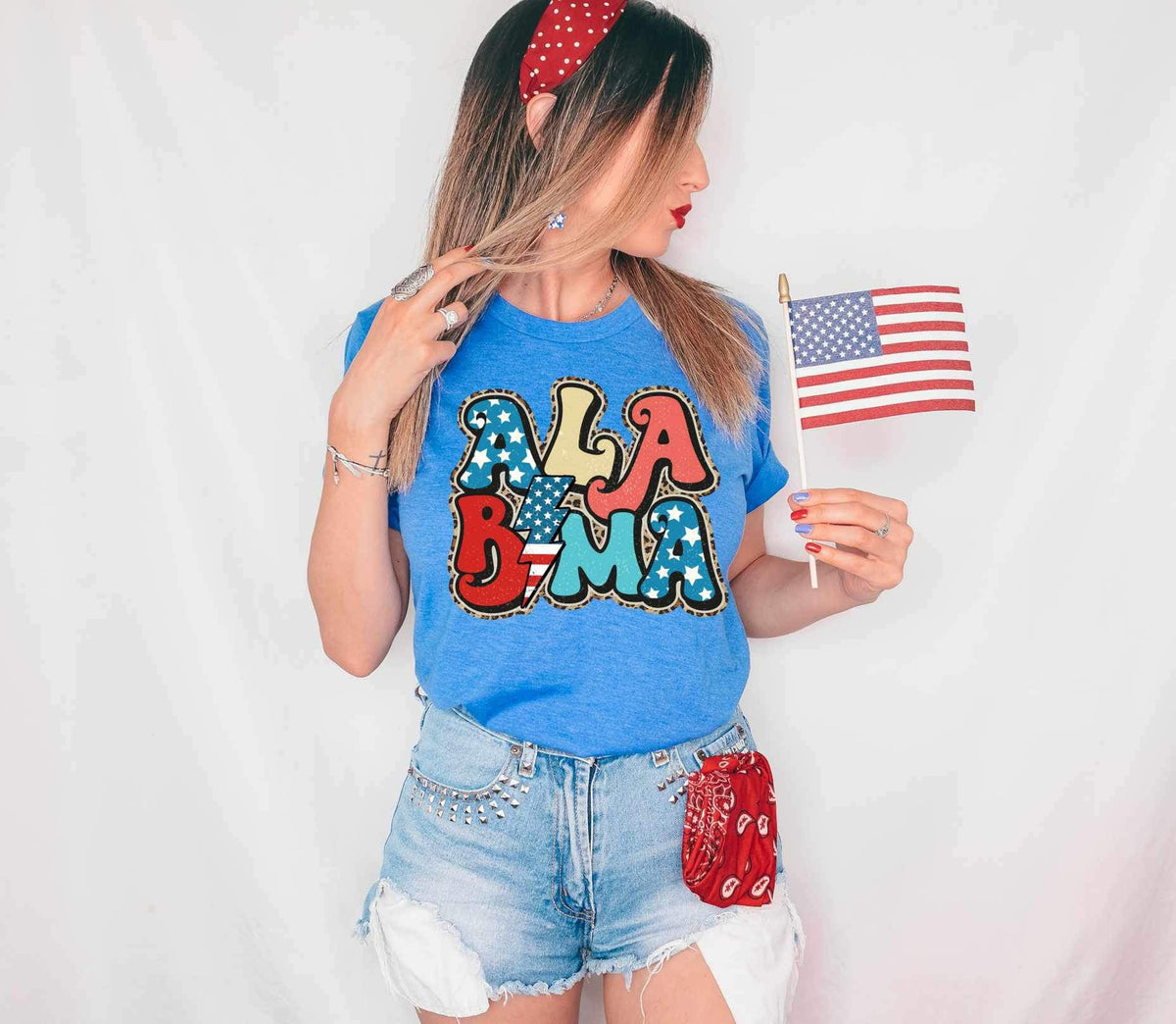 Alabama patriotic font 26579 DTF transfer