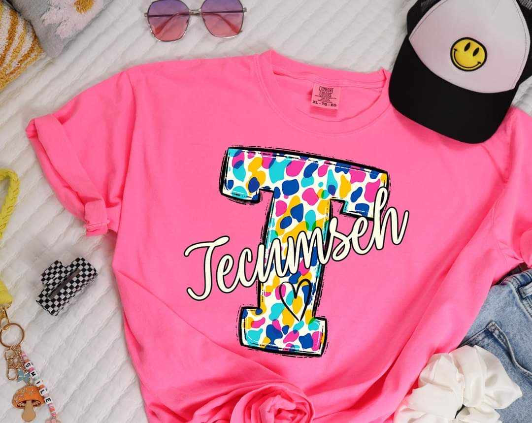 T tecumsen colorful dots 36761 DTF transfer