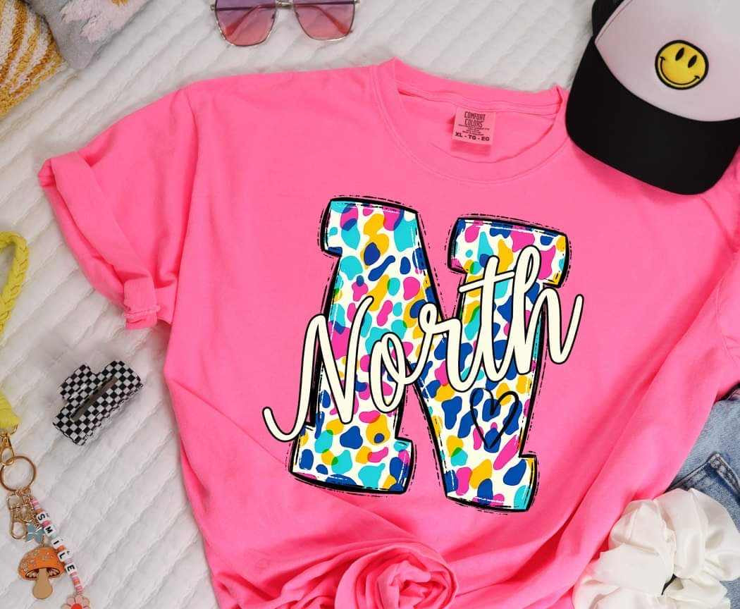 N north colorful dots 36760 DTF transfer