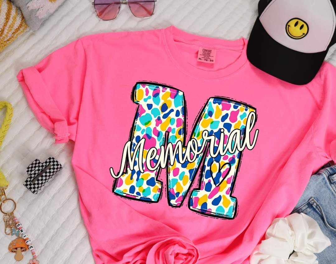 M memorial colorful dots 36759 DTF transfer
