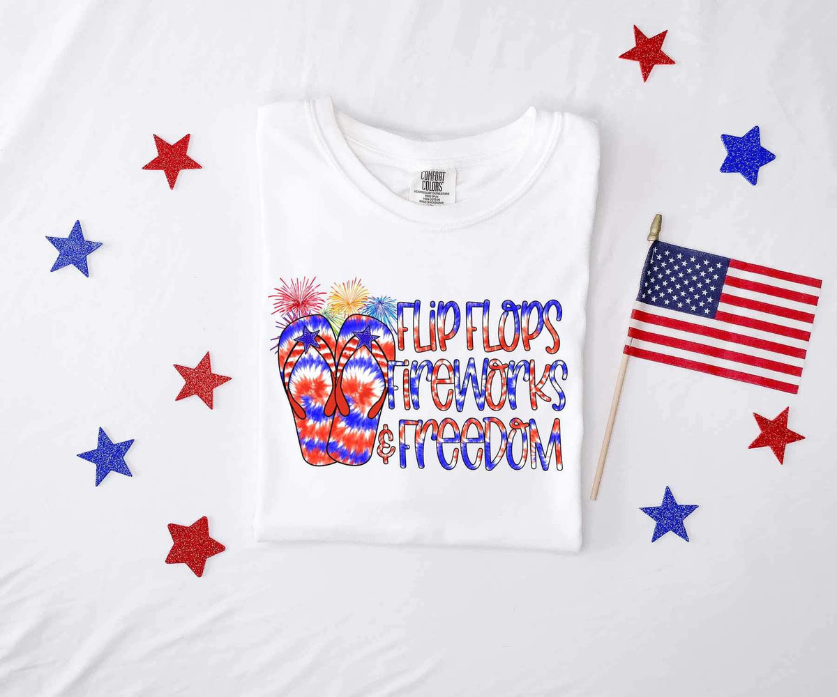 Flip flops fireworks & freedom 26573 DTF transfer