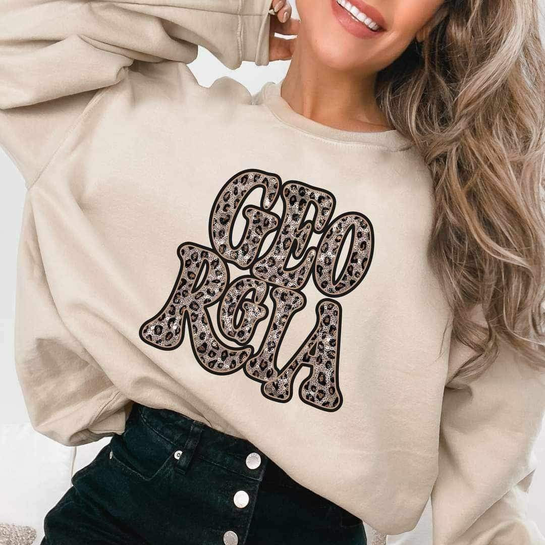 Georgia sequin leopard 17003 DTF TRANSFER