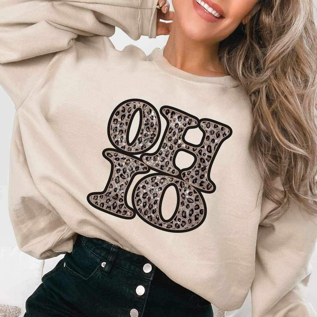 Ohio sequin leopard 16994 DTF TRANSFER