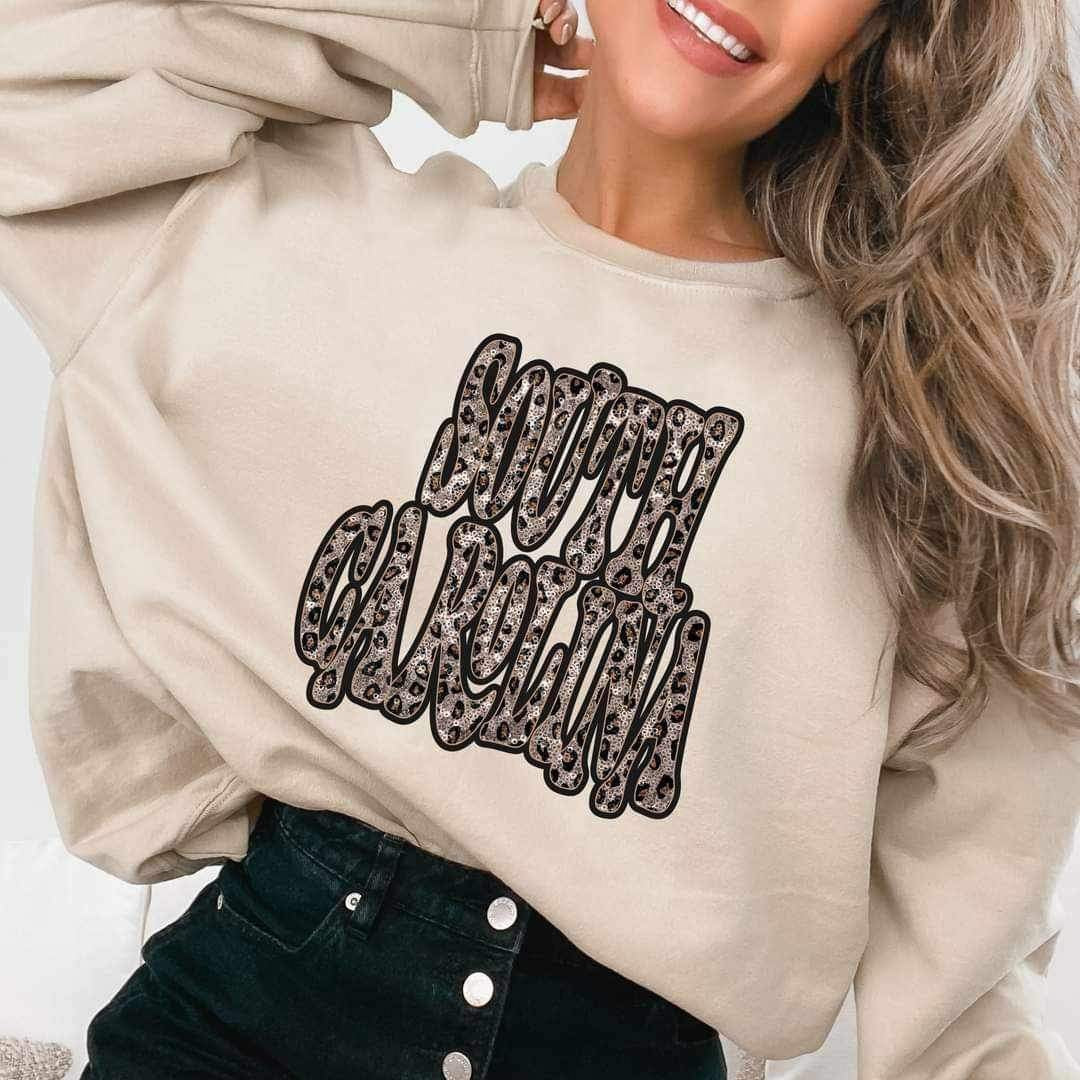 South carolina sequin leopard 16988 DTF TRANSFER