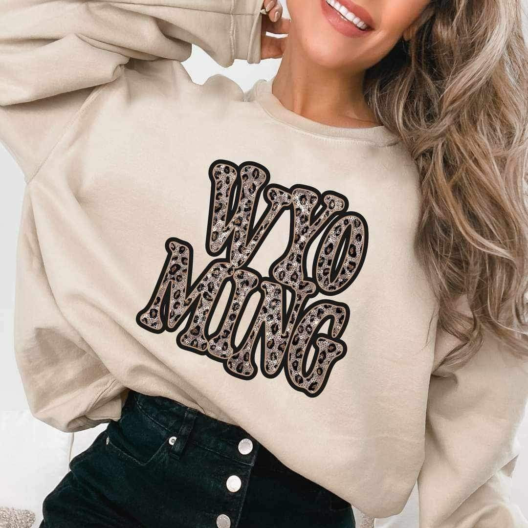 Wyoming sequin leopard 16361 DTF TRANSFER